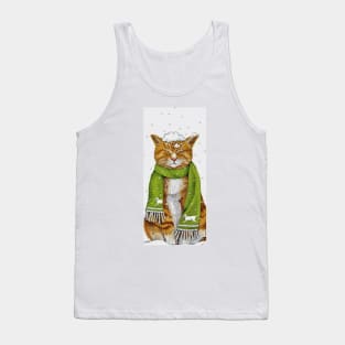 Cat snow Tank Top